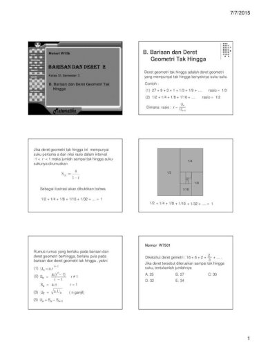 Materi barisan dan deret geometri pdf